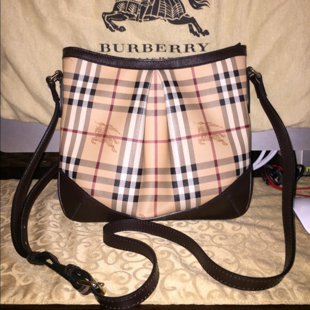 NWT Burberry Hartham Haymarket Crossbody Bag